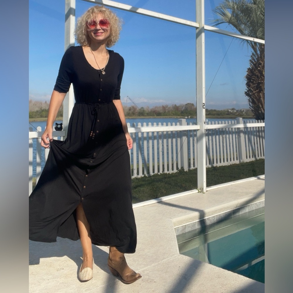 Buttoned Maxi Dress